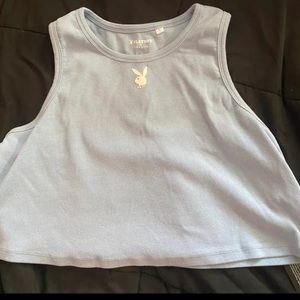 pacsun x playboy purple cropped tank